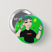 Boo peace kind ronde button 5,7 cm (Voorkant /achterkant)