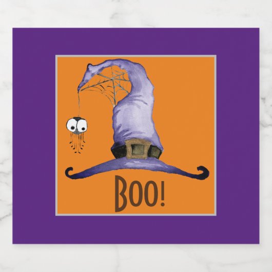 Boo. Pet van witte heks Bier Etiket (Enkel label)