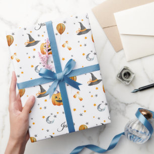 Boo Pompoen Herfst Halloween met gepersonaliseerde Cadeaupapier