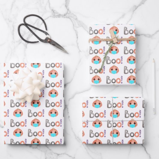 Boo Pumpkin — Papierlade voor vulling van 3 vel (Voorkant)