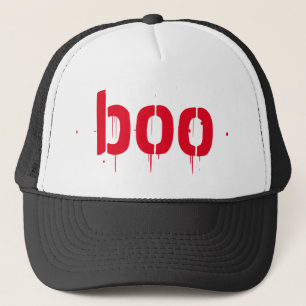 Boo red blood enge typografie Halloween Trucker Pet