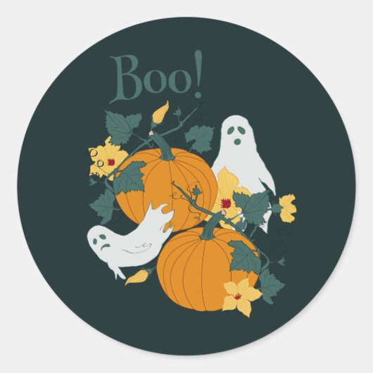 Boo. Ronde Sticker (Voorkant)