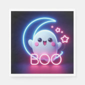 BOO Roze Halloween Spook Servet (Voorkant)