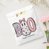 Boo Schattig Ghost Pastel Kleuren Happy Halloween Bedankzakje (Gezegeld)