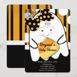 Boo Schattig Meisje Geest Halloween Kinderen Baby Kaart