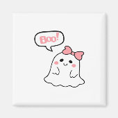 Boo! Schattige Boo Minimalistisch Schoon Magneet (Voorkant)