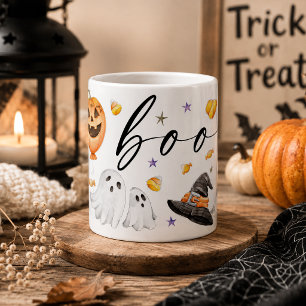 Boo Schattige Waterverf Halloween Geest Pompoen Koffiemok