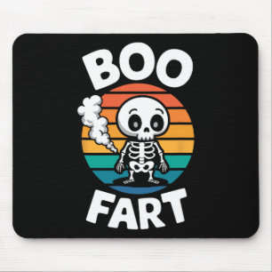 Boo scheet grappig scheten skelet voor Halloween Muismat