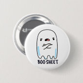 Boo Sheet Funny Halloween Ghost Pun Ronde Button 5,7 Cm (Voorkant /achterkant)