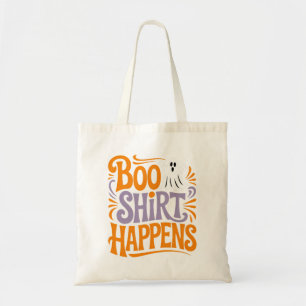 Boo Shirt Happens Grappig Halloween Tote Bag