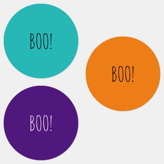 Boo sinaasappel blauwgroen paarse spooky grappig H Labels (Groep)