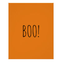 Boo sinaasappel spooky typografie grappig schattig