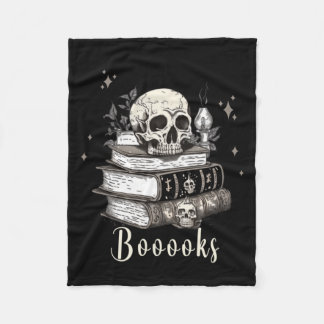 Boo Skelet Schedel Boeken Halloween Vrouwen School Fleece Deken