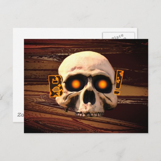 Boo Skull Briefkaart (Voorkant / Achterkant)