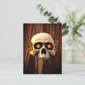 Boo Skull Briefkaart (Staand voorkant)