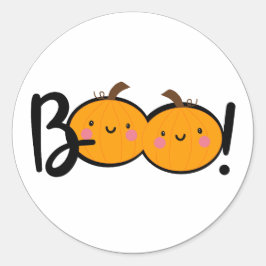 Boo Smiling Pompoen Halloween Stickers