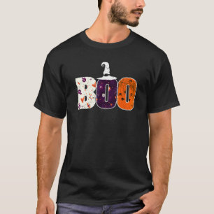 Boo Spinnen Heksenhoed Halloween Spin Ghost Heks T-shirt