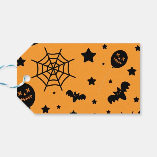 BOO spookachtig blij Halloween Cadeaulabel (Achterkant Horizontaal)