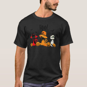 Boo Spooky Halloween Mummy Witch Kat Kleding T-shirt