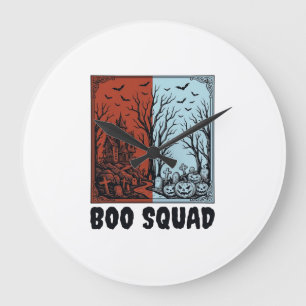 Boo Squad Vintage Halloween Pompoen Shirt Ontwerp_ Grote Klok