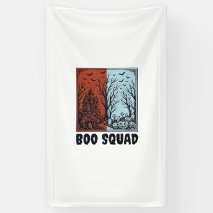 Boo Squad Vintage Halloween Pompoen Shirt Ontwerp_ Spandoek