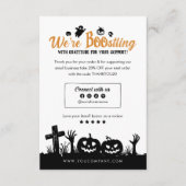 Boo-st Your Business Éffrayant Halloween Merci (Devant)
