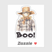 Boo ! Sticker de saison automnale de l'automne mig (Feuille)