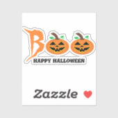 BOO ! Sticker en vinyle coupé sur mesure Citrouill (Feuille)