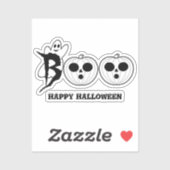 BOO ! Sticker en vinyle coupé sur mesure pour Hall (Feuille)