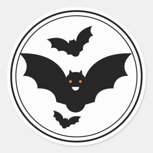 Boo ! Sticker pour chauve-souris d'Halloween (Devant)