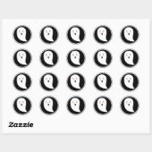 Boo ! Sticker pour fantôme d'Halloween (Feuille)