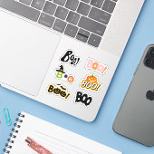 BOO ! Stickers Halloween (Ordinateur portable avec iPhone)
