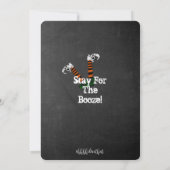 Boo Sur Booze Et Boo Invitation De La Fête Hallowe (Dos)