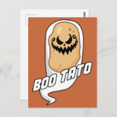 Boo-Tato Spooky Potato Food Halloween Briefkaart (Voorkant / Achterkant)