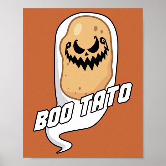 Boo-Tato Spooky Potato Food Halloween Poster (Voorkant)