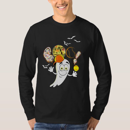 Boo Tennis Player Ghost Spooky Night T-shirt (Voorkant)