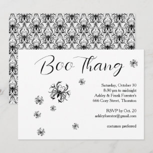 Boo Thang Creepy Spinnen Halloween Party Kaart