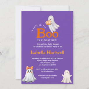 Boo-tiful Baby op de weg - Halloween Baby shower Kaart