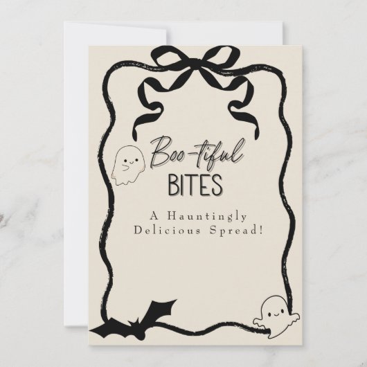 "Boo-tiful Bites" Teken van de eettafel Kaart (Voorkant)