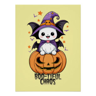 Boo-tiful Chaos Vleermuizen, Petten en pompoenen Perfect Poster