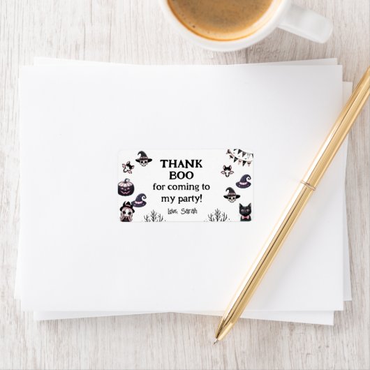 Boo-tiful Costume Party Halloween Invite Etiket (Insitu)