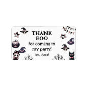 Boo-tiful Costume Party Halloween Invite Etiket (Voorkant)