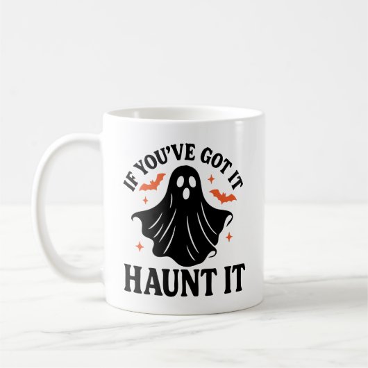 Boo-tiful en Booked, Halloween Ghost, Bats, Stars Koffiemok (Links)