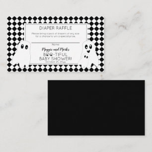 BOO-TIFUL Halloween Baby shower Luier Raffle Informatiekaartje