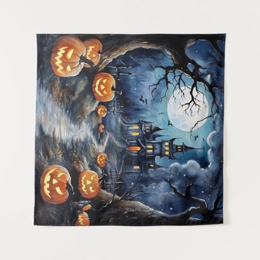 Boo-tiful Halloween Night Tapestry Wandkleed (Voorkant (horizontaal))