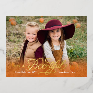 Boo-tiful leven FOLIE Halloween fotokaart Briefkaa Feestdagen Briefkaart