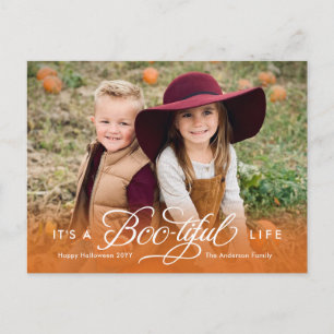 Boo-tiful leven Halloween foto Briefkaart