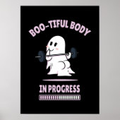 Boo-Tiful Lichaam - Grappige Halloween Ghost Gym O Poster (Voorkant)