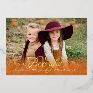 Boo-tiful Life FOIL Halloween Carte photo plat