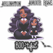 Boo-tiful Mammy & Me Schattigee etnische Halloween Sticker (Voorkant)